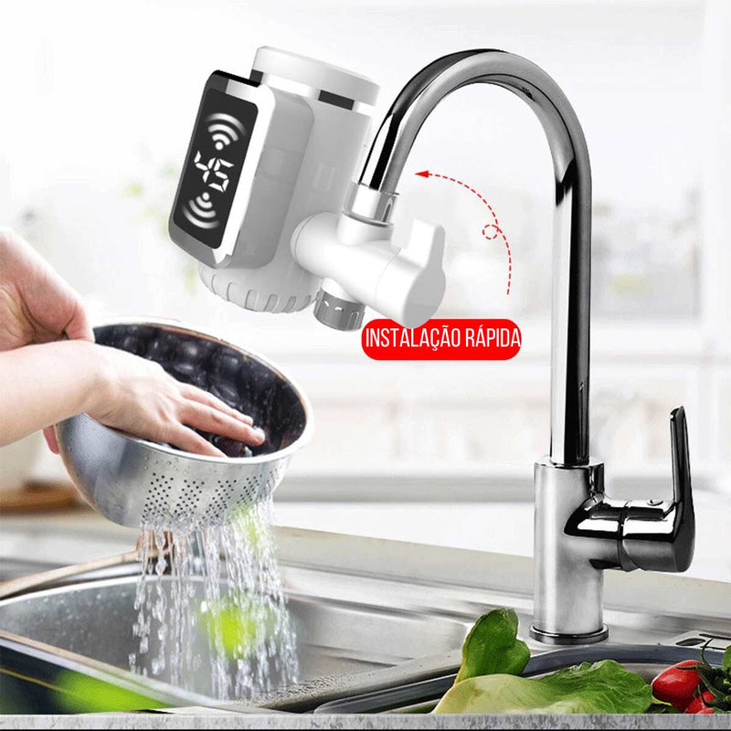 Torneira com Água Quente Instantânea com aquecedor embutido na torneira da cozinha