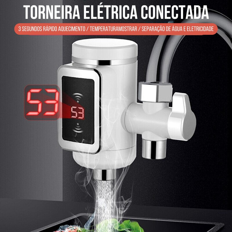 Torneira com Água Quente Instantânea com aquecedor embutido na torneira da cozinha