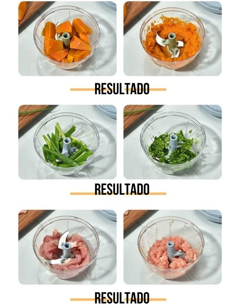 Processador e Triturador de Alimentos USB Elétrico Portátil