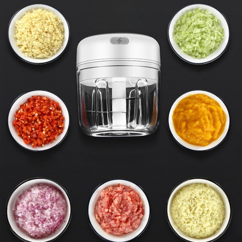 Processador e Triturador de Alimentos USB Elétrico Portátil