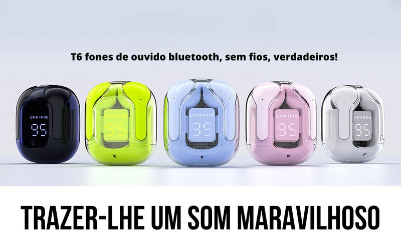 Fone De Ouvido Sem Fio, Fones De Ouvido Bluetooth 5.0, Esporte Gaming Headsets, Redução De Ruído Earbuds Com Microfone