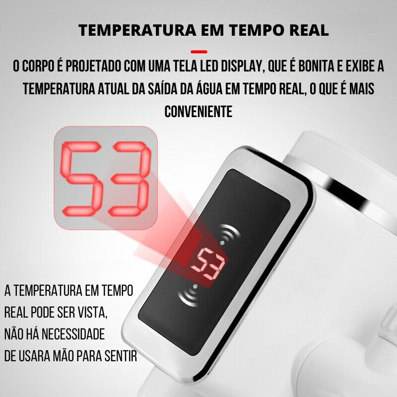 Torneira com Água Quente Instantânea com aquecedor embutido na torneira da cozinha