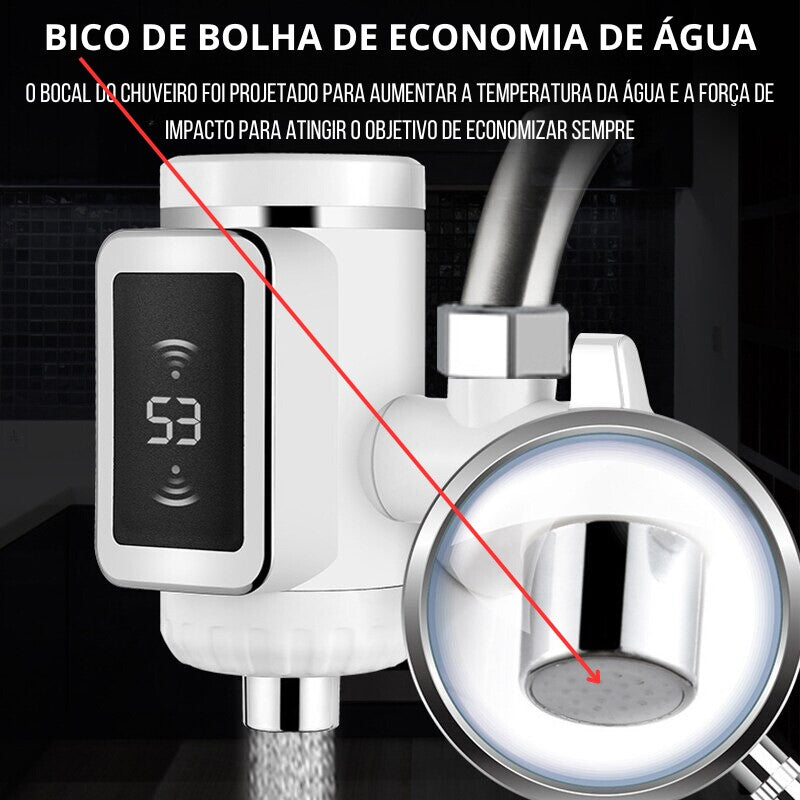 Torneira com Água Quente Instantânea com aquecedor embutido na torneira da cozinha