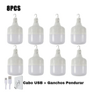 Lâmpada LED USB Recarregável e Portátil