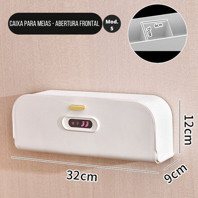 Caixa organizadora para meias,  roupa interior,  sutiã, cuecas, calcinhas.  laços e bijuterias