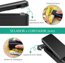 Mini Selador Portátil para Embalagem e Saco Plástico Carregável USB
