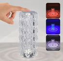 Luminária de Mesa LED tipo Cristal, USB Recarregável, Touch Night Light, Regulável, Romântico, Diamante, uso Quarto, Sala