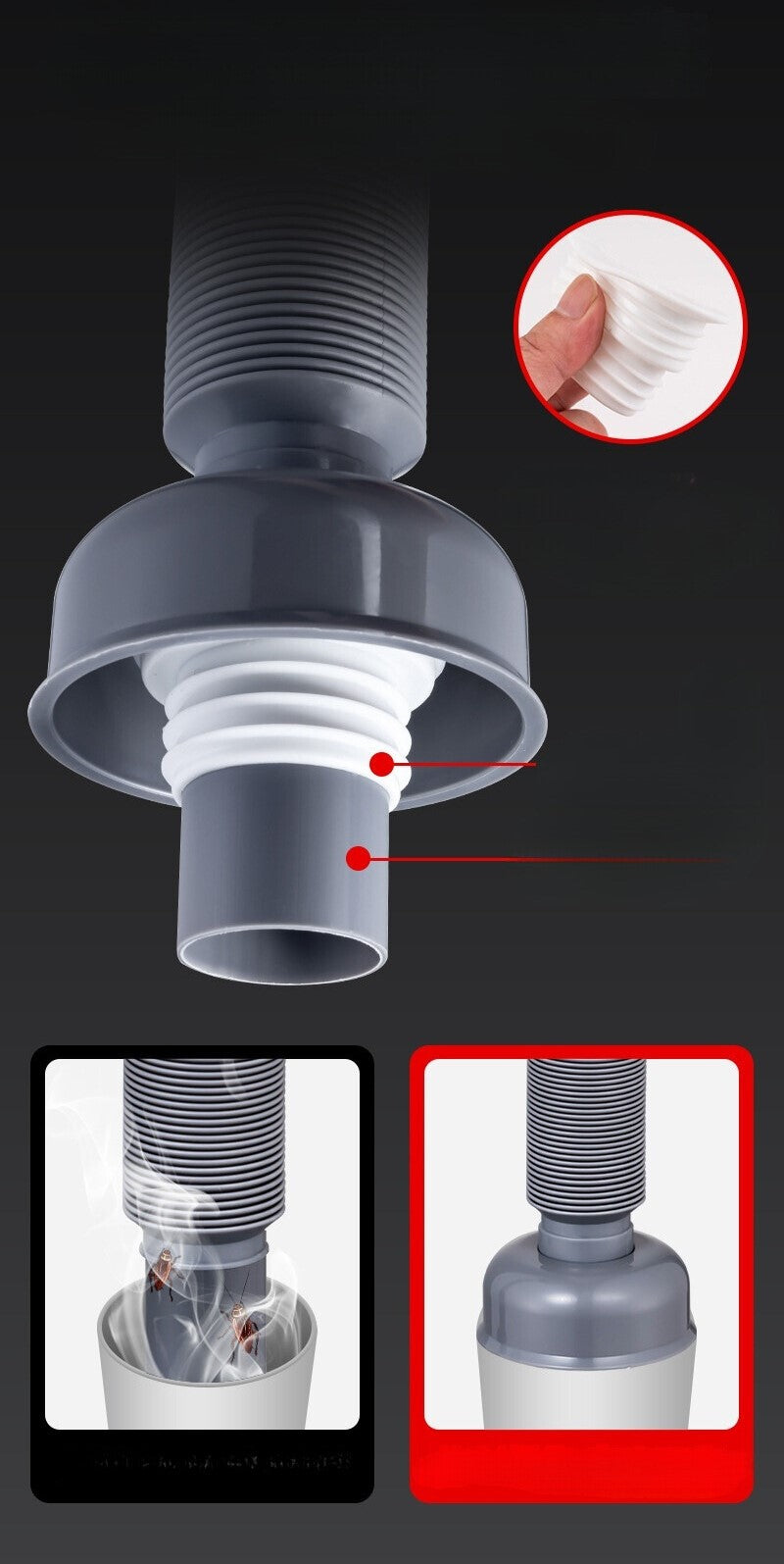 Sifão para Pia 360º para Instalação em  pias de Cozinhas e Banheiros