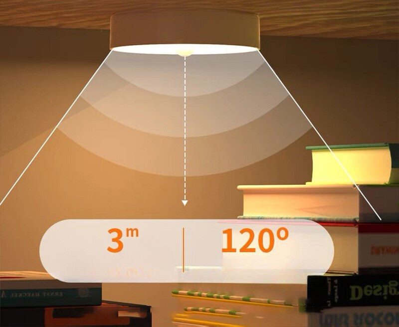 Luminária Led Easy Light, Com Sensor Automático,  Recarregável via USB