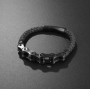 Pulseira Formato Mix Correia de Moto e Couro