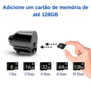 Mini Câmera 1080P WiFi, Vídeo Visão Noturna, Mobile 90° Gravador de Áudio Suporte Cartão Memória até 128GB