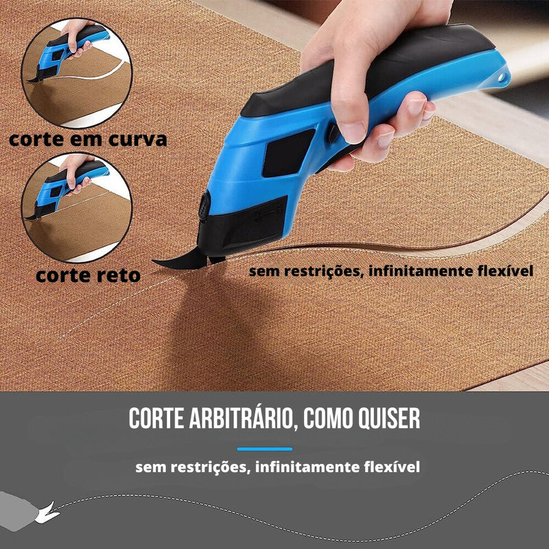 Tesoura elétrica doméstica de 3,6 V, tesoura de aço de tungstênio Recarregável por USB, muito afiada, ferramenta de corte portátil para couro/tecido