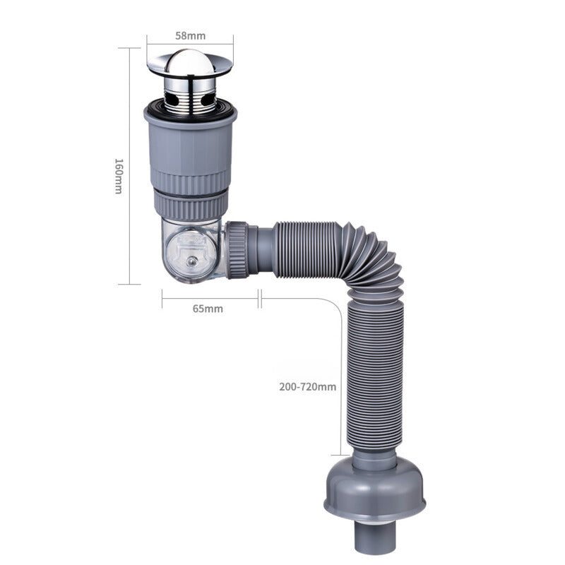 Sifão para Pia 360º para Instalação em  pias de Cozinhas e Banheiros