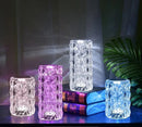 Luminária de Mesa LED tipo Cristal, USB Recarregável, Touch Night Light, Regulável, Romântico, Diamante, uso Quarto, Sala