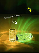 Luminária de Mesa LED tipo Cristal, USB Recarregável, Touch Night Light, Regulável, Romântico, Diamante, uso Quarto, Sala