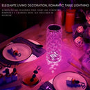 Luminária de Mesa LED tipo Cristal, USB Recarregável, Touch Night Light, Regulável, Romântico, Diamante, uso Quarto, Sala