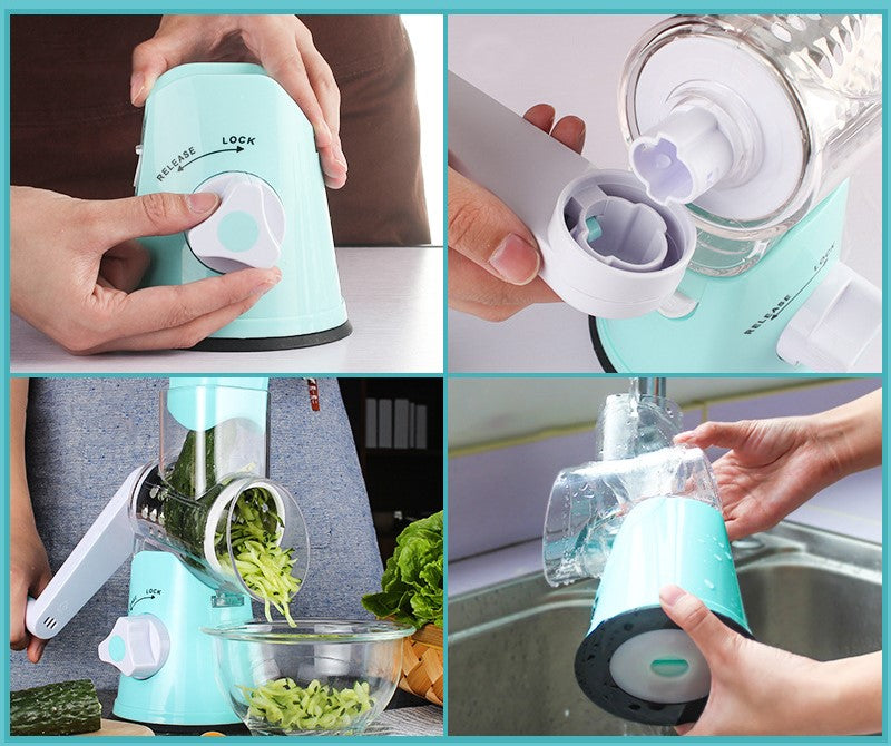 Ralador3em1 - Rale Legumes, Verduras e Frutas de Forma Fácil e Prática