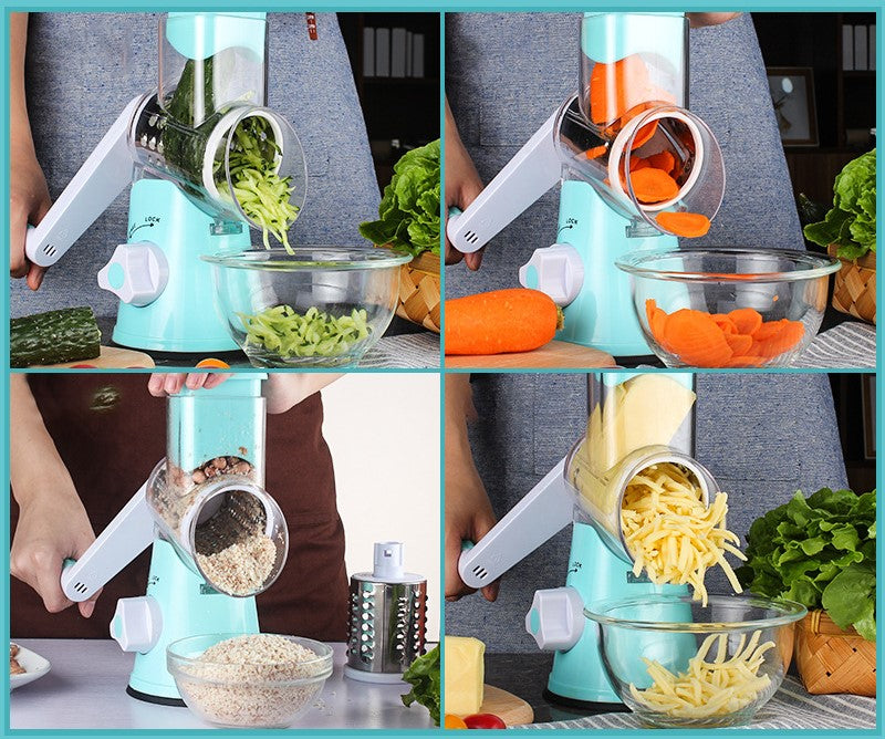 Ralador3em1 - Rale Legumes, Verduras e Frutas de Forma Fácil e Prática