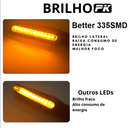 Setas Dianteira e Traseira tipo DRL, pisca da dianteira com luz Daytime Running Light(luz de circulação diurna) e pisca traseiro com Break Strobe Light(luz de freio embutida)