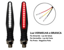 Setas Dianteira e Traseira tipo DRL, pisca da dianteira com luz Daytime Running Light(luz de circulação diurna) e pisca traseiro com Break Strobe Light(luz de freio embutida)