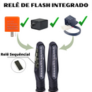 Setas Dianteira e Traseira tipo DRL, pisca da dianteira com luz Daytime Running Light(luz de circulação diurna) e pisca traseiro com Break Strobe Light(luz de freio embutida)