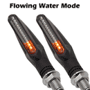 Setas Dianteira e Traseira tipo DRL, pisca da dianteira com luz Daytime Running Light(luz de circulação diurna) e pisca traseiro com Break Strobe Light(luz de freio embutida)