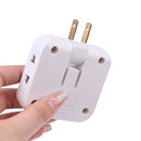 Extensão Plug Elétrica Adaptador 2 em 1 - Entrada Elétrica e USB - Ajustável 180º de Rotação