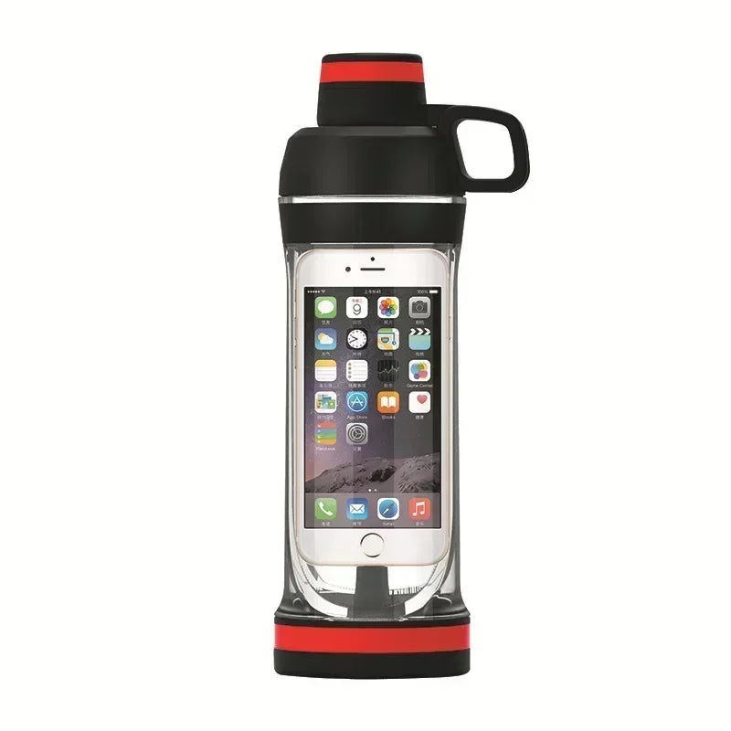 Garrafa de Água com Compartimento para Celular: Hidratação e Conveniência em um Só Produto!