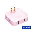 Extensão Plug Elétrica Adaptador 2 em 1 - Entrada Elétrica e USB - Ajustável 180º de Rotação