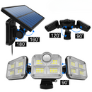 Refletor Led Solar Super Bright Light, Uso Exterior e Interior, Impermeável, Luminária Ajustável, Largo Ângulo de Iluminação