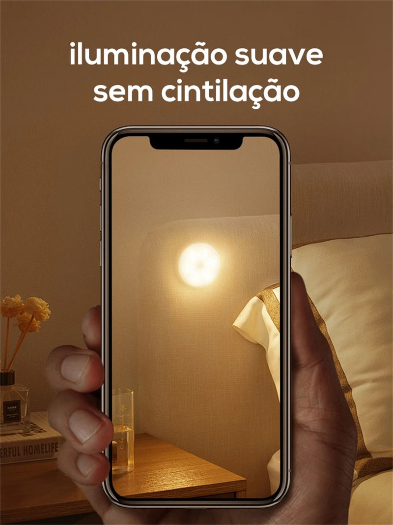 Luminária Led Easy Light, Com Sensor Automático,  Recarregável via USB