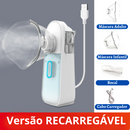 Nebulizador Médico para Inalação Oral e Nasal, Uso de Adultos e Crianças Uso Bateria, Sem Fio,  Carga Rápida Portátil e Tamanho Pequeno