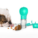 Garrafa de Água, Recipiente para Ração, Porta Sacola e Pazinha para Coleta de Fezes, É um 3em1 para seu cão