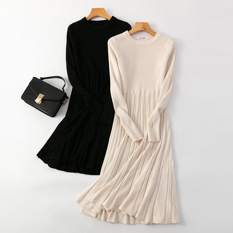 Vestido Longo SkinDress Tricô Poliéster Viscose