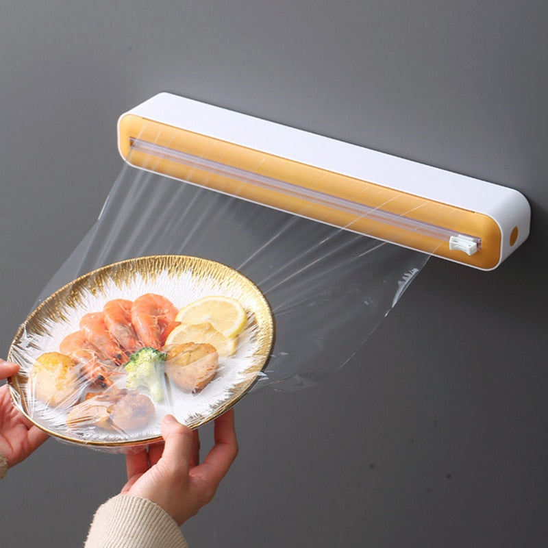 Suporte Com Cortador de Filme Plástico Controle Deslizando Bi-Direcional