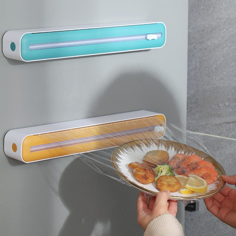 Suporte Com Cortador de Filme Plástico Controle Deslizando Bi-Direcional