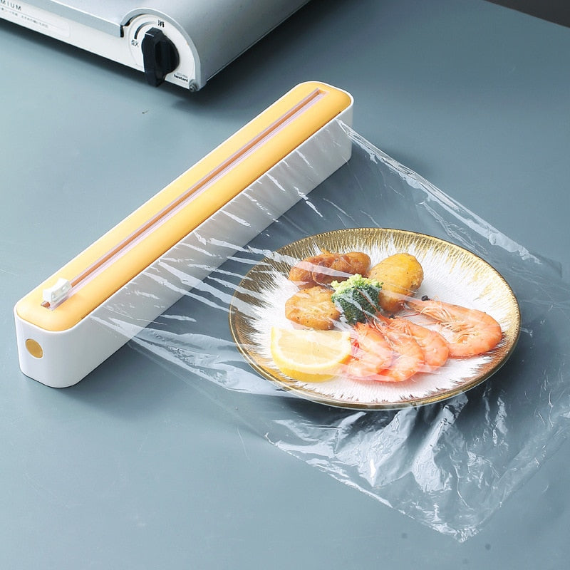 Suporte Com Cortador de Filme Plástico Controle Deslizando Bi-Direcional