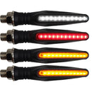 Setas Dianteira e Traseira tipo DRL, pisca da dianteira com luz Daytime Running Light(luz de circulação diurna) e pisca traseiro com Break Strobe Light(luz de freio embutida)