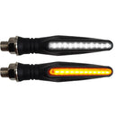 Setas Dianteira e Traseira tipo DRL, pisca da dianteira com luz Daytime Running Light(luz de circulação diurna) e pisca traseiro com Break Strobe Light(luz de freio embutida)