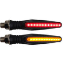 Setas Dianteira e Traseira tipo DRL, pisca da dianteira com luz Daytime Running Light(luz de circulação diurna) e pisca traseiro com Break Strobe Light(luz de freio embutida)