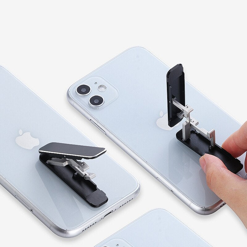 Mini Suporte Universal para Celular Metal Dobrável uso em  Iphone Samsung Xiaomi