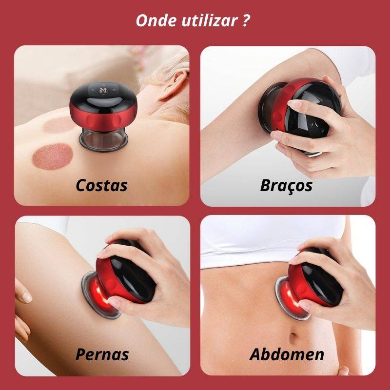 Massageador Elétrico Portátil Com Ventosa