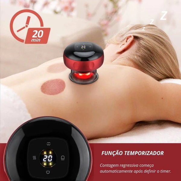 Massageador Elétrico Portátil Com Ventosa