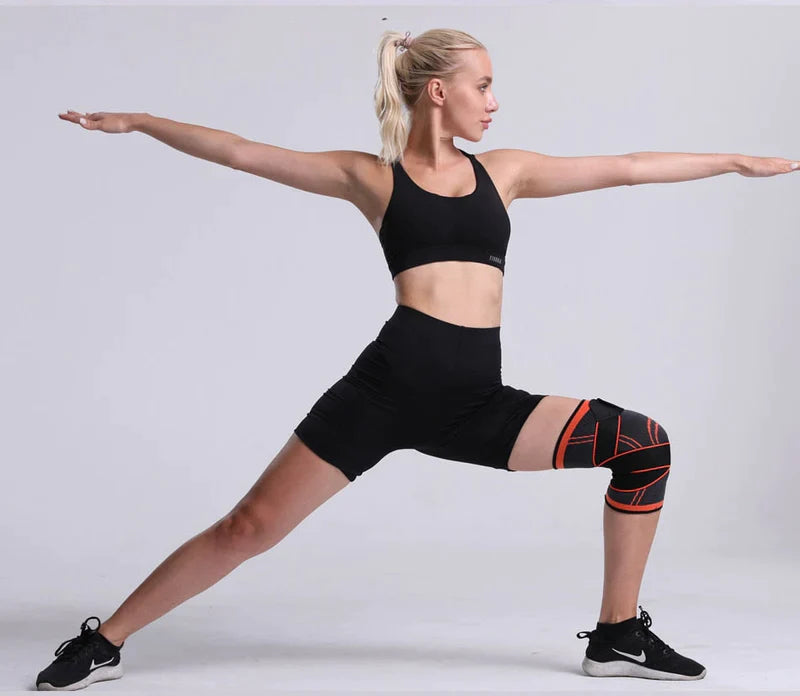 Joelheira Compressão e Proteção Ajustável Fitness Cross